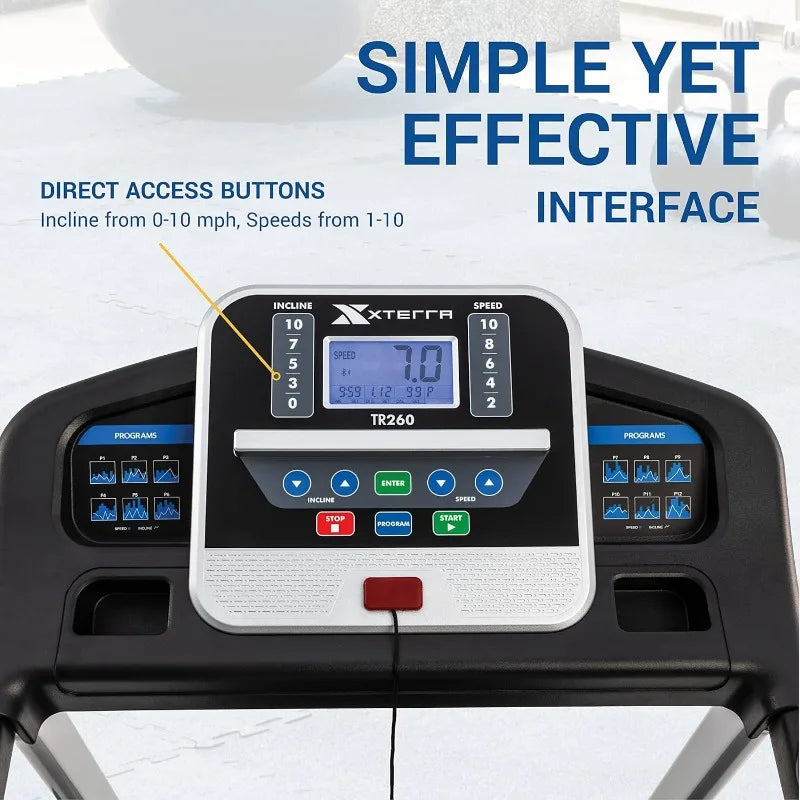 XTERRA Fitness Premium Folding Smart Treadmill, Compact Design, 250+ LB Weight Capacity, Powerful Motor