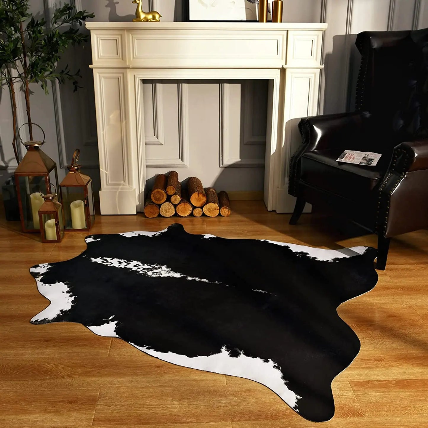 American style Animal Print Rug faux fur cowhide rug Bedroom carpet room carpet for living room rugs house decoration floor mats