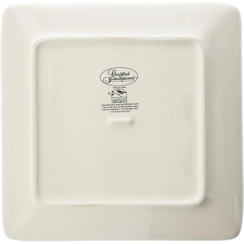 XMSJ Hand Painted Ceramic Dinner Plates Set 4 Assorted