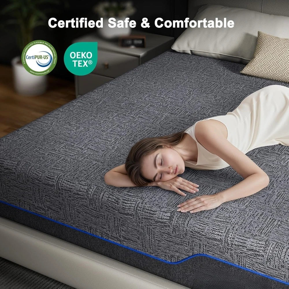 ANGDUO Gel Top Memory Foam Mattress for Bedroom Comfort