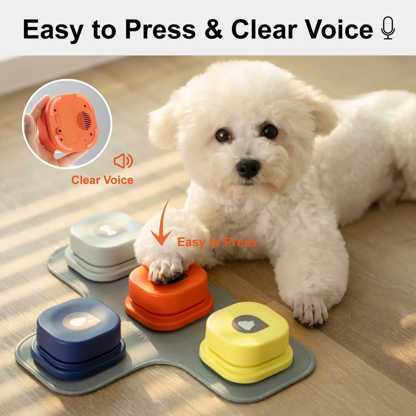 MewooFun Dog Button Record Toy For Talking Pet Training