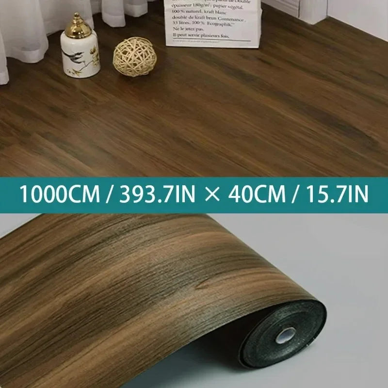 Decorative moisture-proof anti fouling self-adhesive wallpaper wood grain background wall bedroom kitchen floor sticker