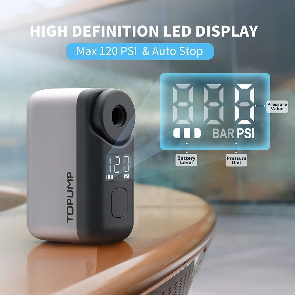 Topump TB2 Pro Electric Mini Portable Bike Tire Inflator