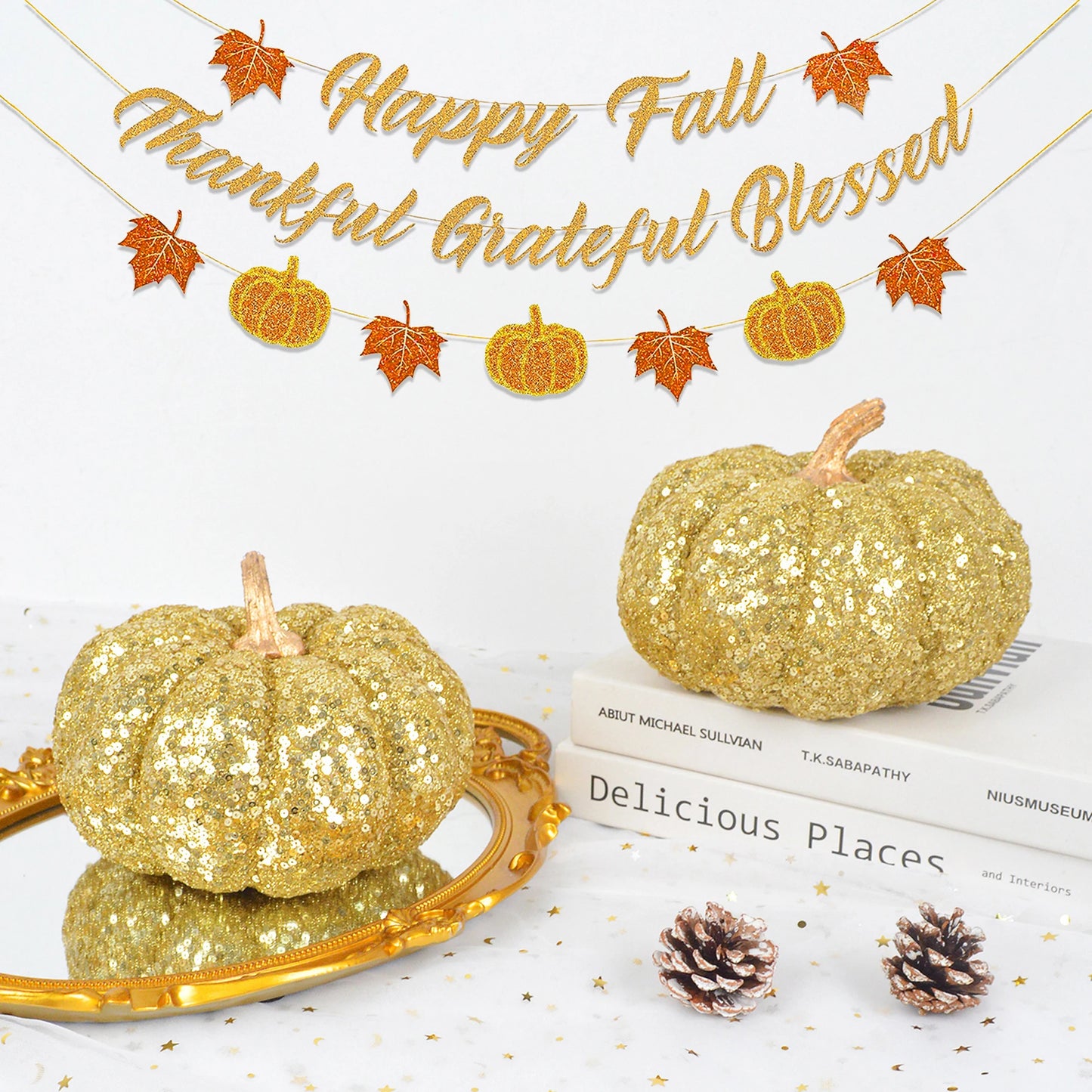 Sparkling Glitter Acorns Mini Acorn Ornaments Thanksgiving Table Decor Autumn Party Decorations Festive Favors