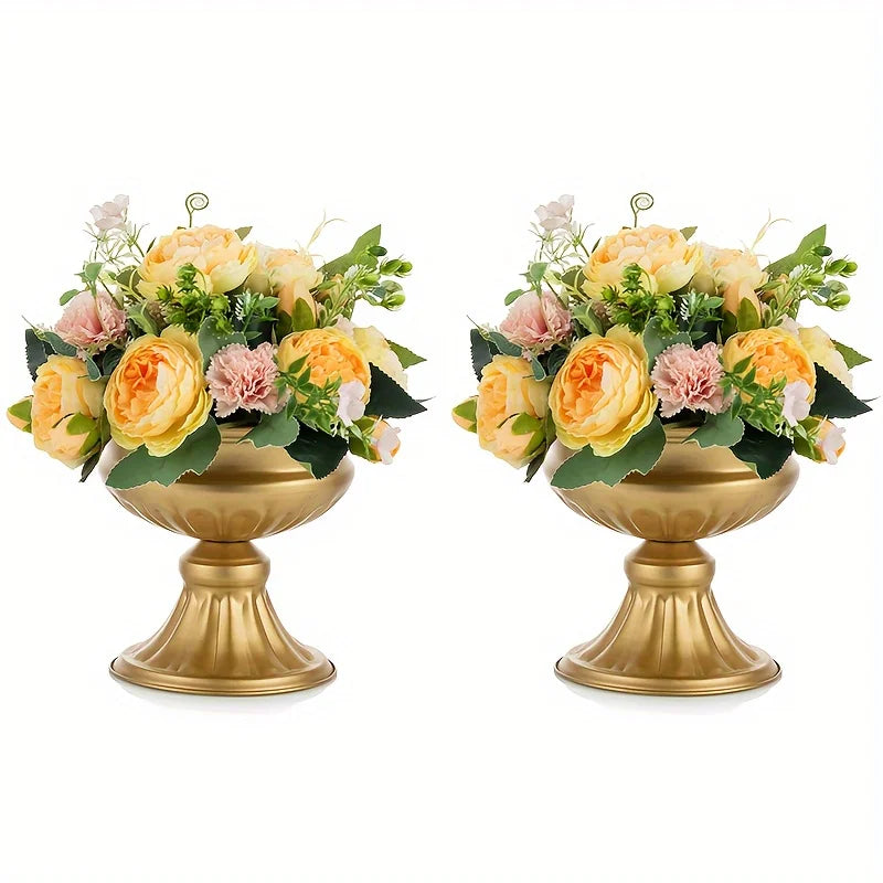 Metal Flower Pot Center Vase, Elegant Wedding Table Centerpiece, Wedding Party Decoration Vase Table Decoration, Halloween Christmas Decoration