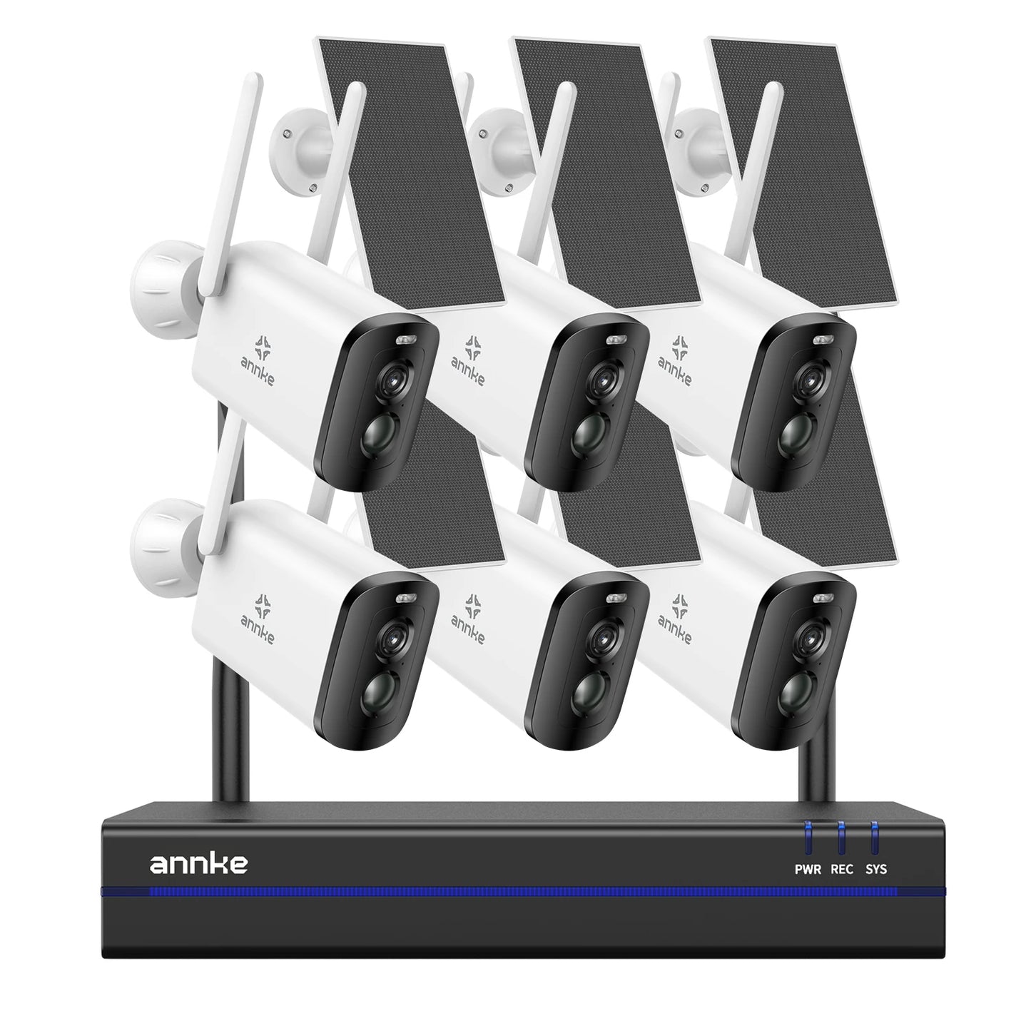 ANNKE 4MP HD Wireless Video Security System 16CH NVR 4/6/8/12 PCS IP Camera PIR Night Vision Outdoor wireless solar camera