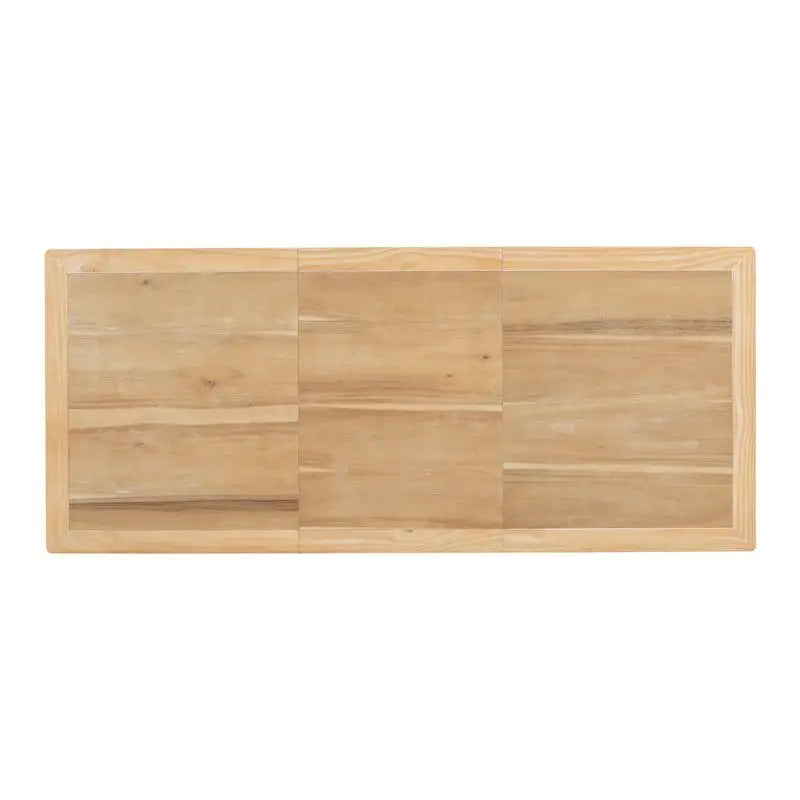 Vintage Traditional Extendable Dining Table 82.7" with Removable Leaf 23.6", Natural Finish