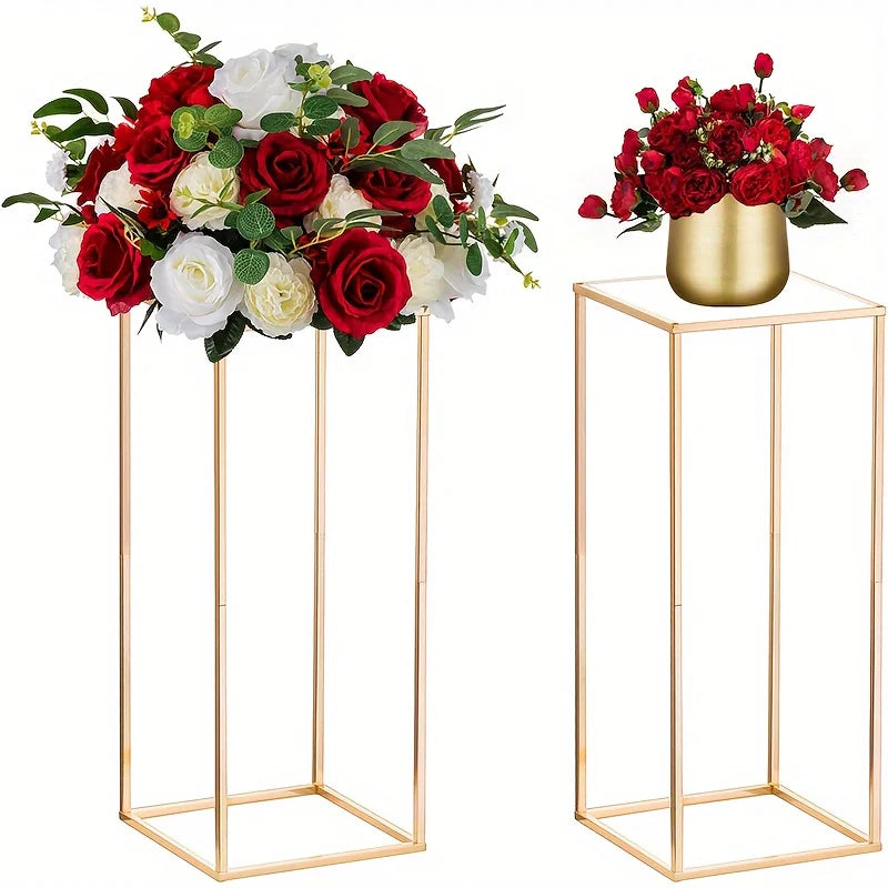 2/10 Pieces Gold Metal Vase, Table Vase, Home Event Decoration Tall Flower Stand, Party Wedding Reception, Halloween Christmas