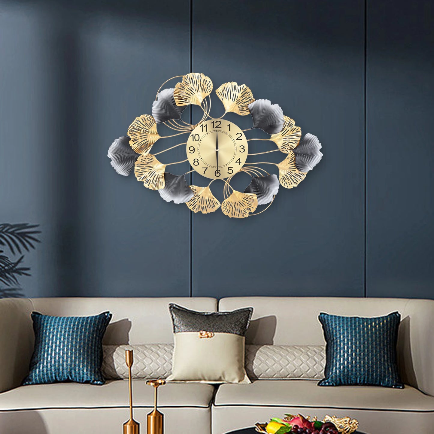 Large Wall Clock for Living Room Decor Modern Wall Clock Creative Luxury Wall Clock Background Wall Art Gold Clock