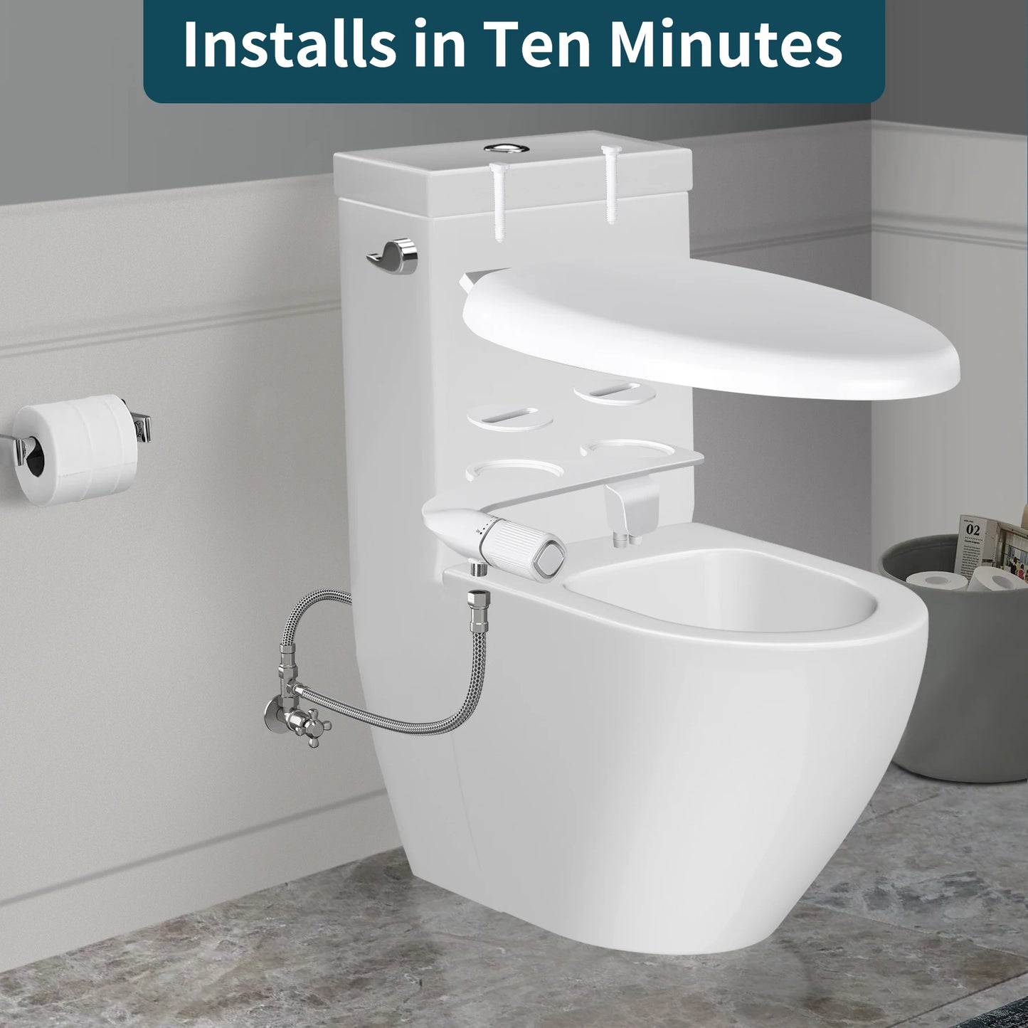 Samodra Bidet Attachment With Brass Inlet Dual Nozzle
