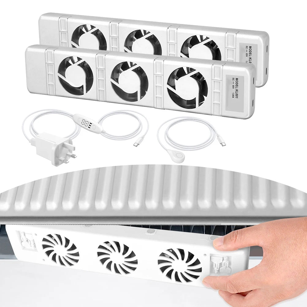 Radiator Fan HVAC Smart Radiator Ventilator Fan With Thermostat Switch for Heating Fireplace Intelligent Cooling Ventilation