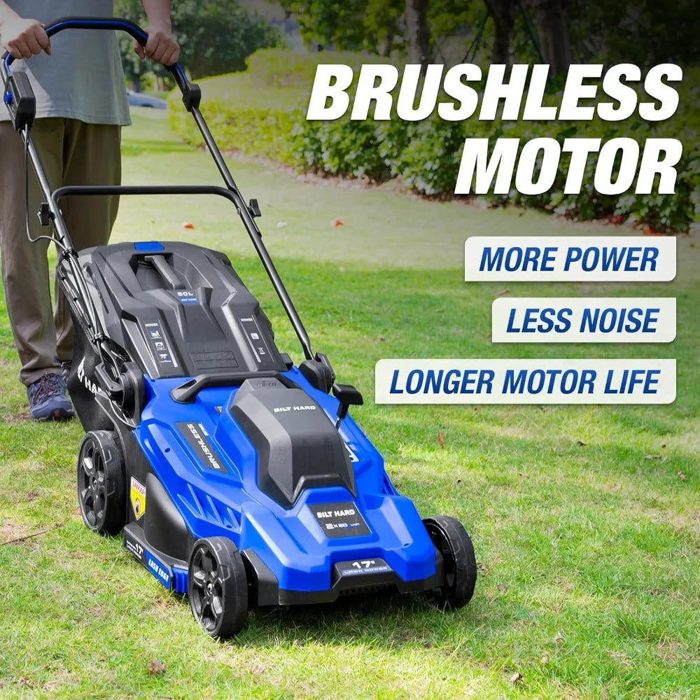 40V Brushless Cordless Lawn Mower 2 In 1 Electric Power