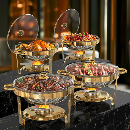 Stainless Steel Buffet Chafing Dishes Set For Home Parties