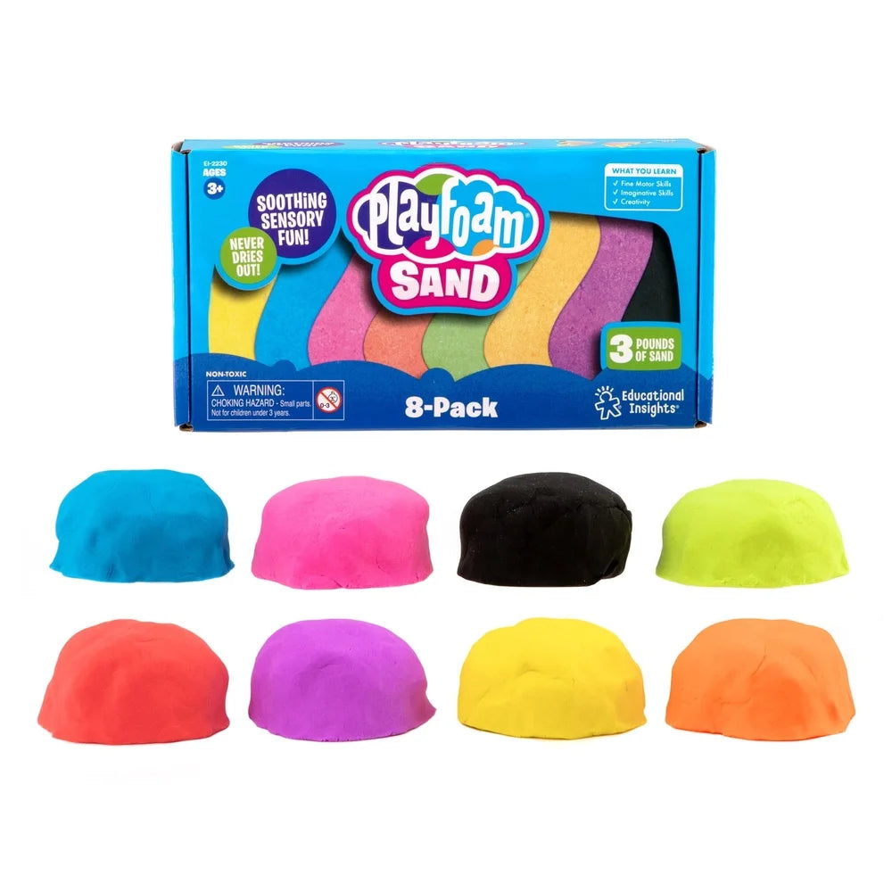 Colorful Playfoam Sand 8 Pack Sensory Toy Kids Ages 3 and Up Ideal Fine Motor Skill Development Creative Play and Sensory Bins
