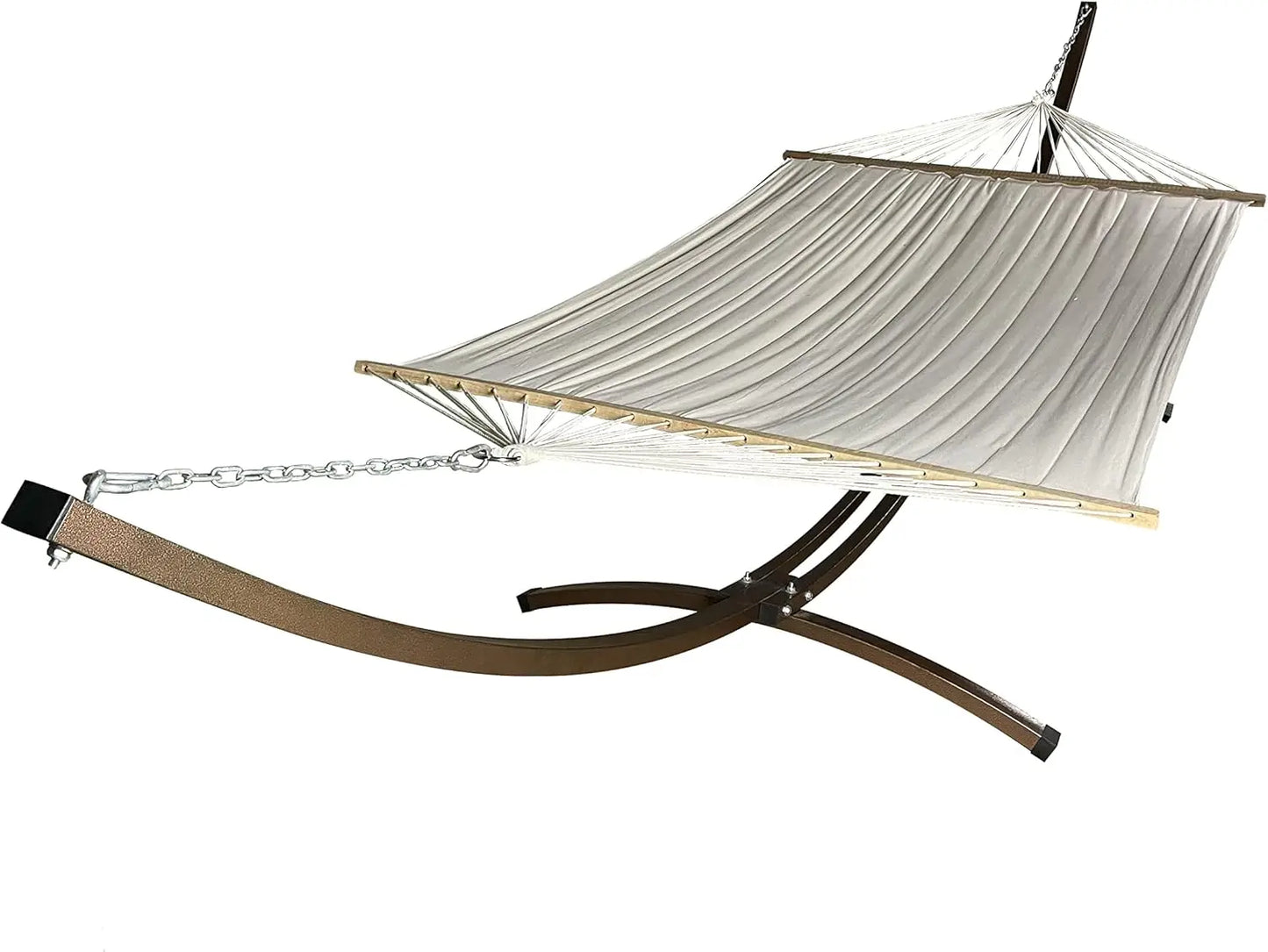 15 Ft Indoor/Outdoor Powder Coated Galvanized Steel Arc Hammock Stand. Strongest Supports Single/Double Hammock Bed