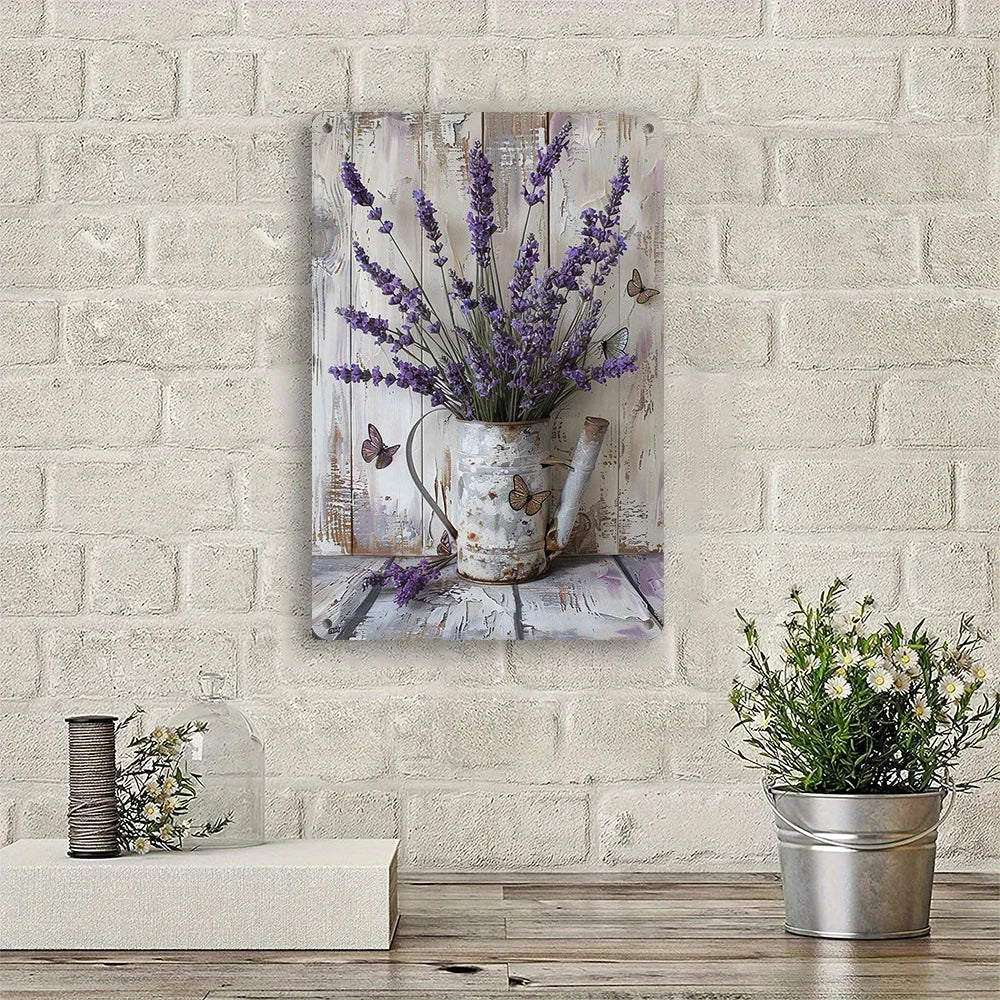 Butterfly Iron Wall Art Sign Dragonfly Floral Design