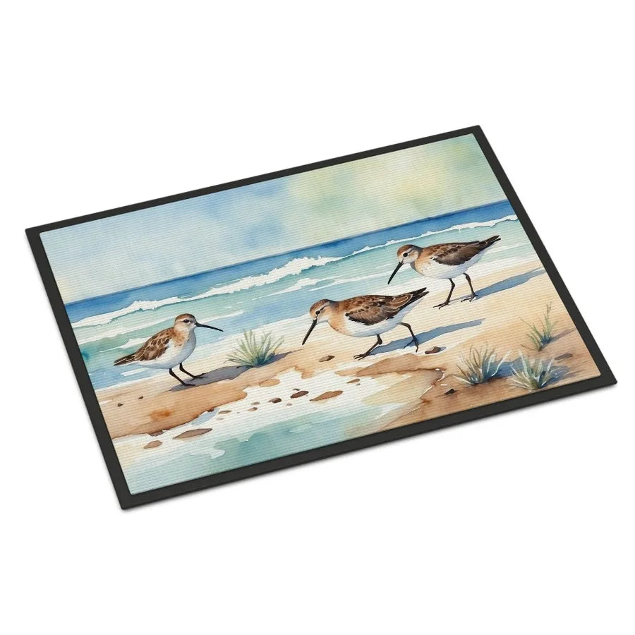 Sandpipers Hunting Doormat Front Door Mat Indoor Outdoor Rugs for Entryway Non Slip Washable Low Pile 24H X 36W