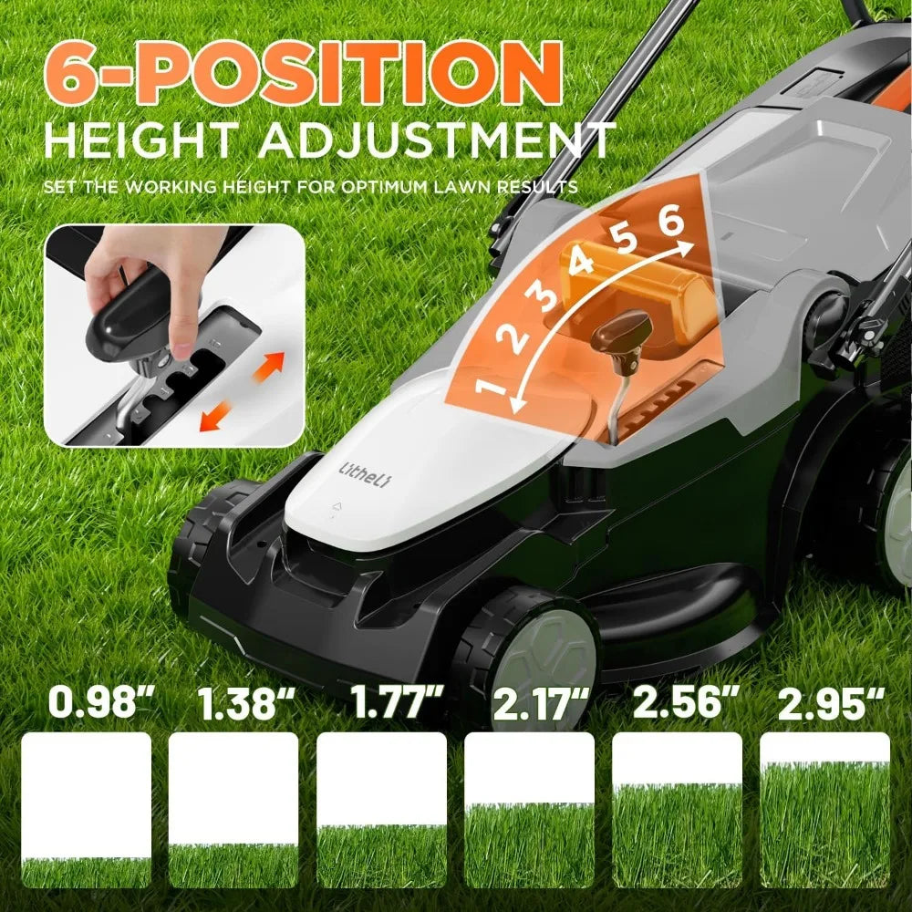 Litheli 20V Cordless Lawn Mower Height Adjustment System