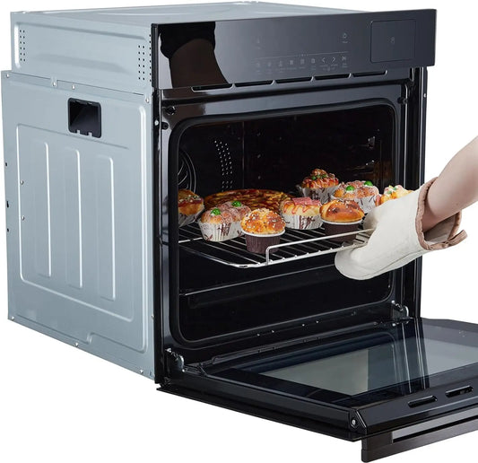 24 Inch Electric Wall Oven With Air Fry 8 Baking Modes