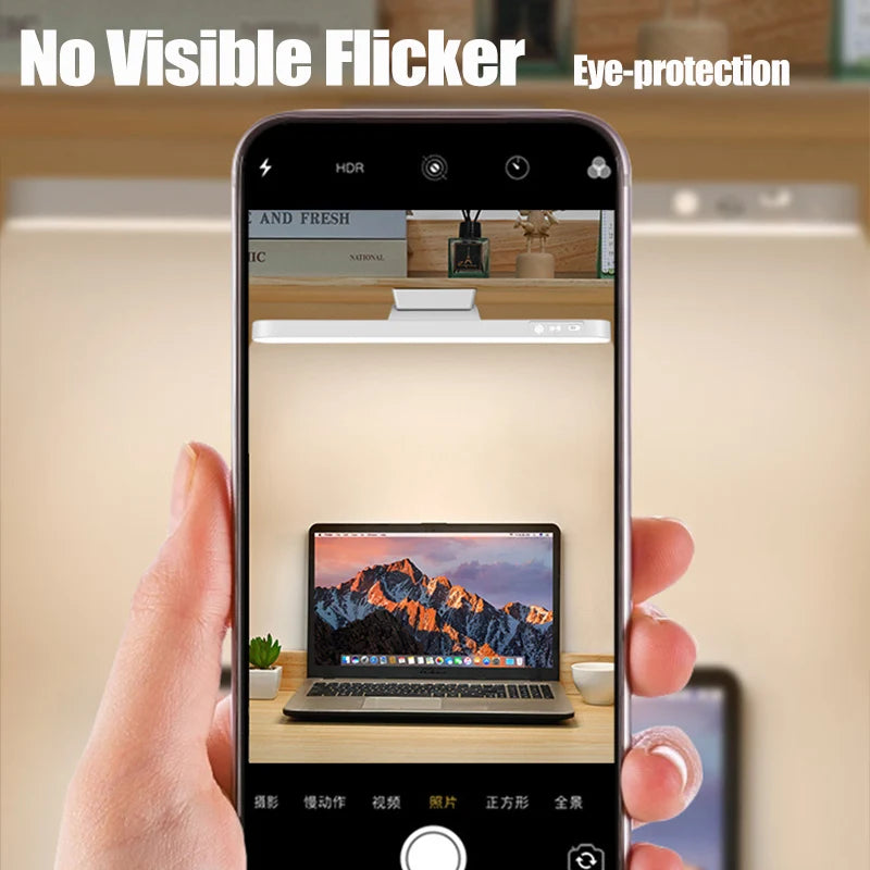 LED Table Lamp Magnetic Hanging USB Rechargeable Desk Lamp 3 Color Reading Light Dimmable Cabinet Closet Wardrobe Night Light