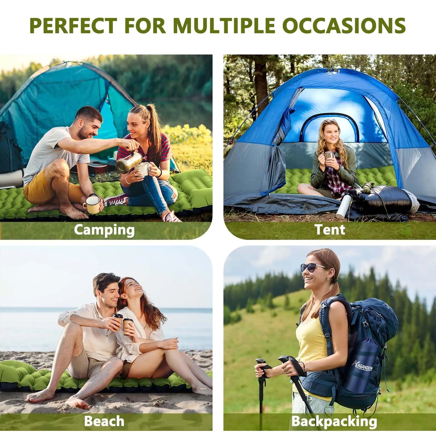 WestTune Inflatable Air Mattress For Camping With Pillow