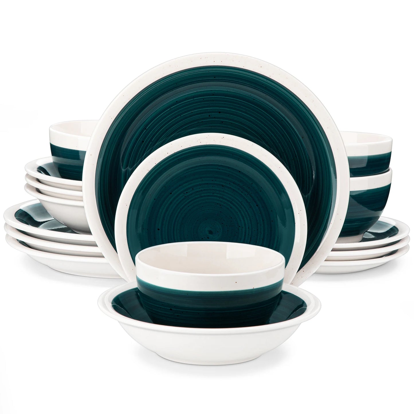 VANCASSO ORI 16/32 Piece  Stoneware Tableware Set with Dinner/Dessert Plate Cereal/Pasta Bowl  for 4/8 person 4 color Optional