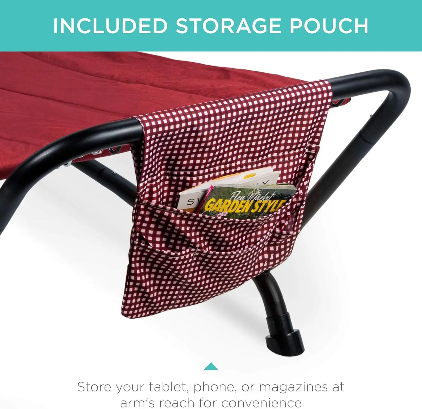 Outdoor Hammock Bed with Stand for Patio Backyard Garden Poolside w Weather Resistant Polyester  500LB Weight Capacity