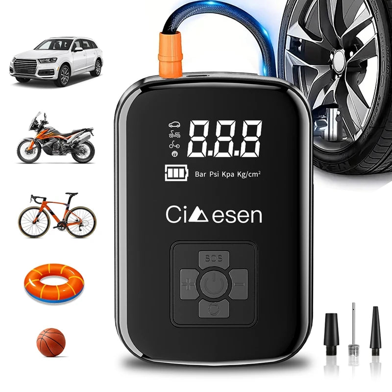 HELLOLEIBOO Wireless Car Air Pump 150 PSI Portable Inflator