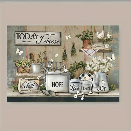 Art Deco Mural Wall Art For Farmhouse Home Decor Accent