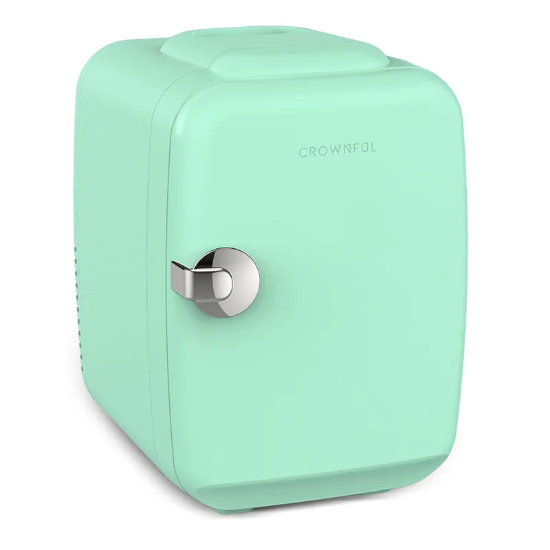 Crownful 4L Mini Fridge 110V 220V Beauty Makeup Skincare Refrigerator AC/DC Heated Cooling Beauty Refrigerator Car Mini Fridge