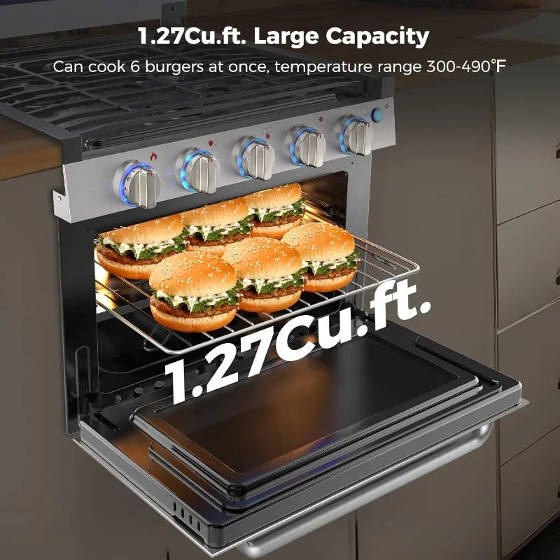 Camplux Classic RV Propane Range With Oven And 3 Burners