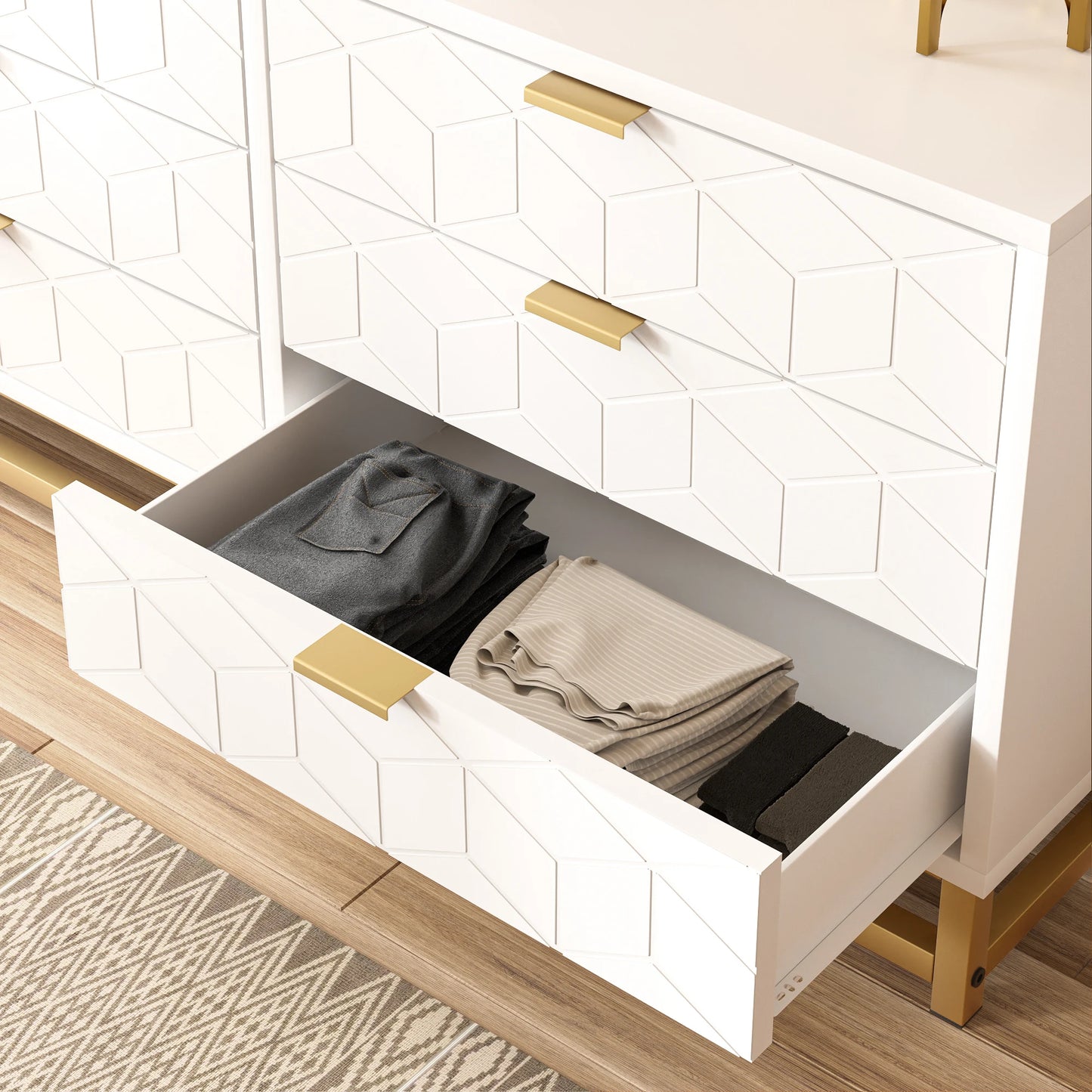 Studyset Dresser With 6 Drawers Minimalist Modern Bedroom