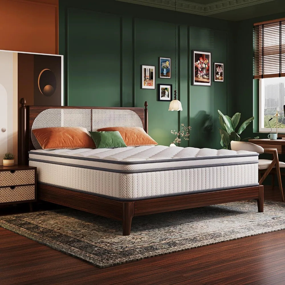 ANGDUO Gel Memory Foam Hybrid Mattress For Motion Isolation