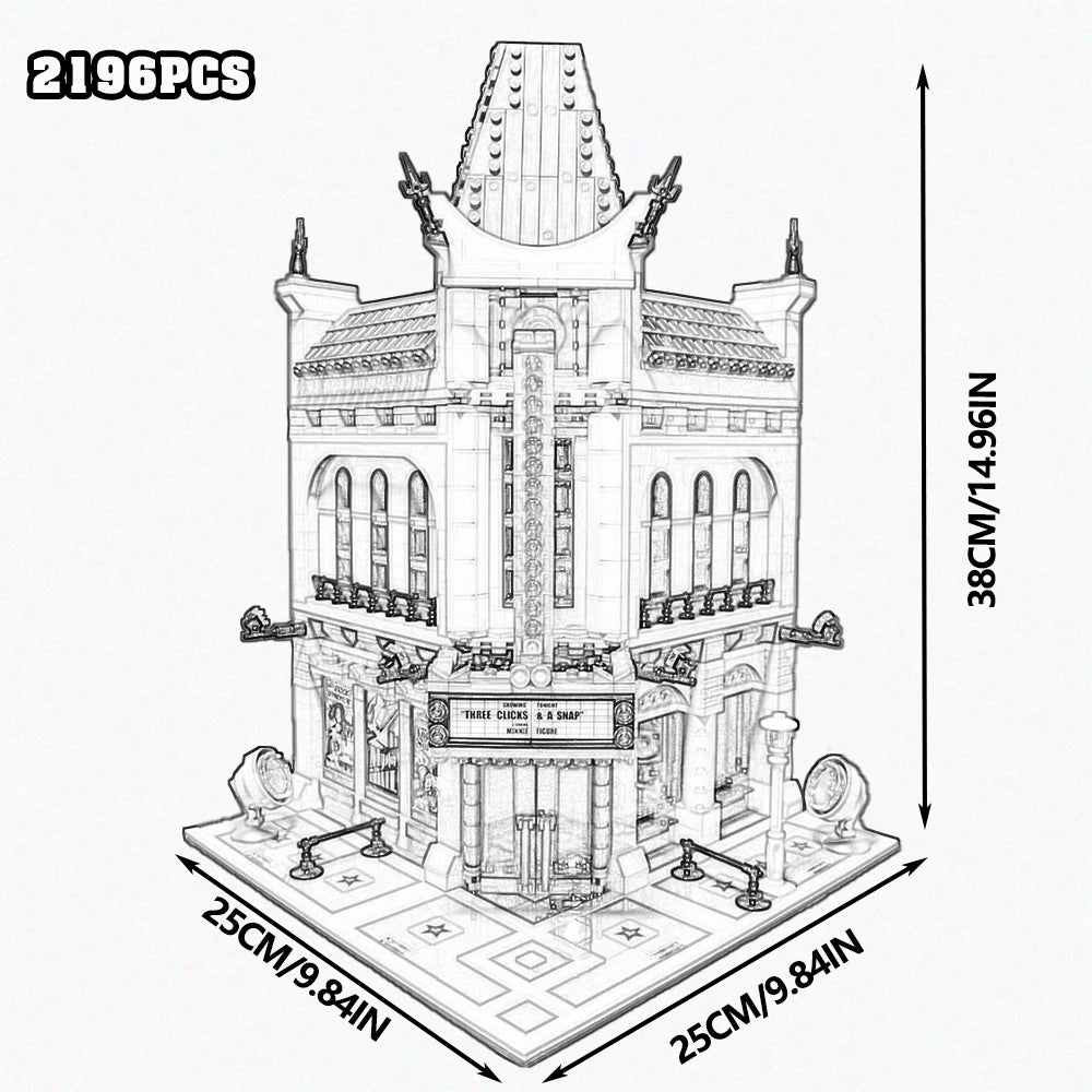 Creative Expert Brick Bank Cafe Corner Model MOC Street