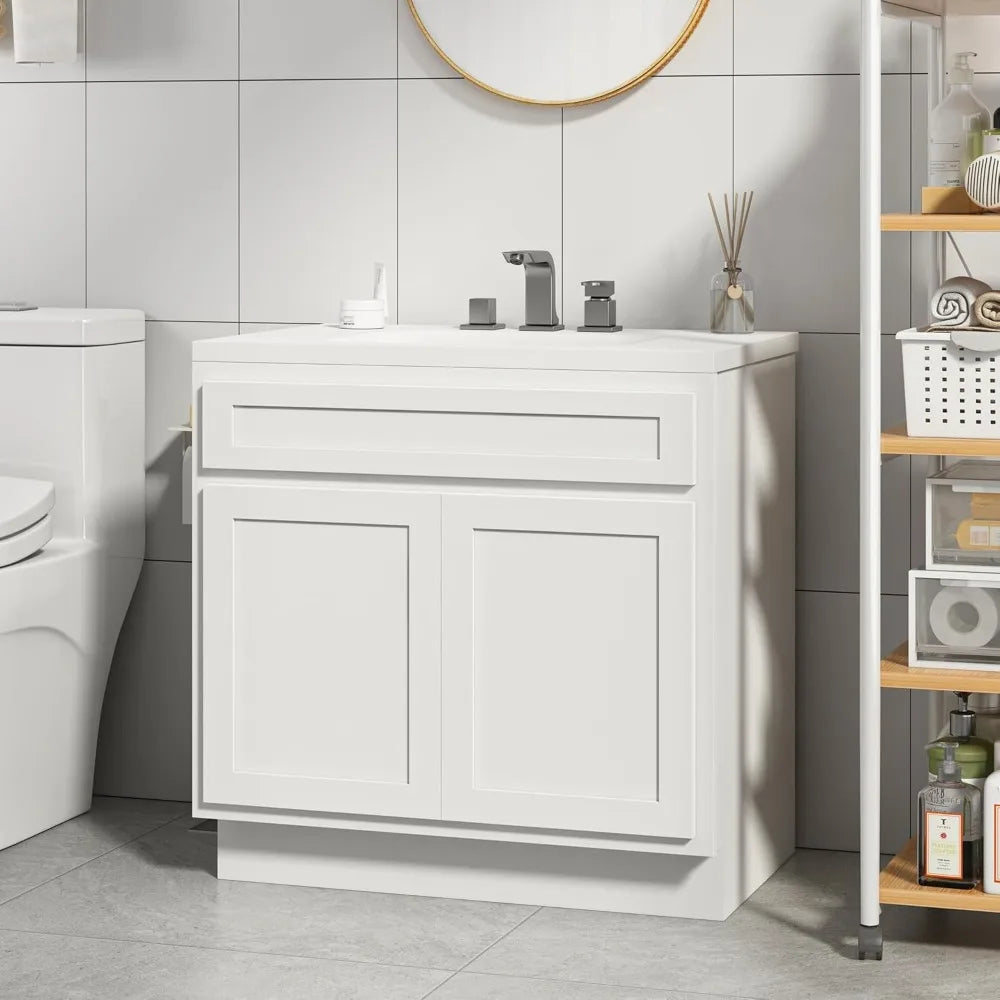 HUANZHUANG Bathroom Vanity Base Cabinet With Double Doors