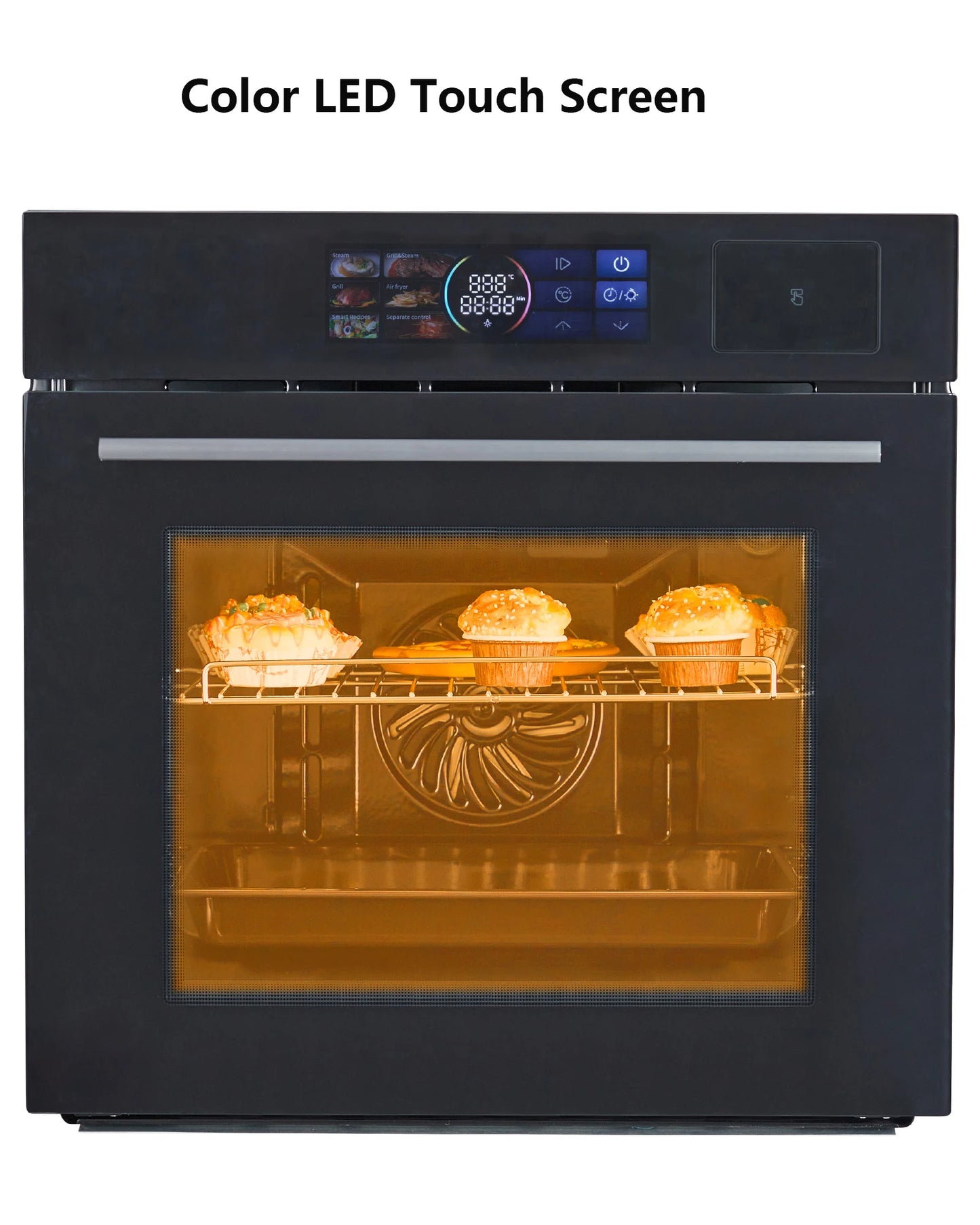 Electric Wall Oven With TFT Display 8 Steam Cooking Modes