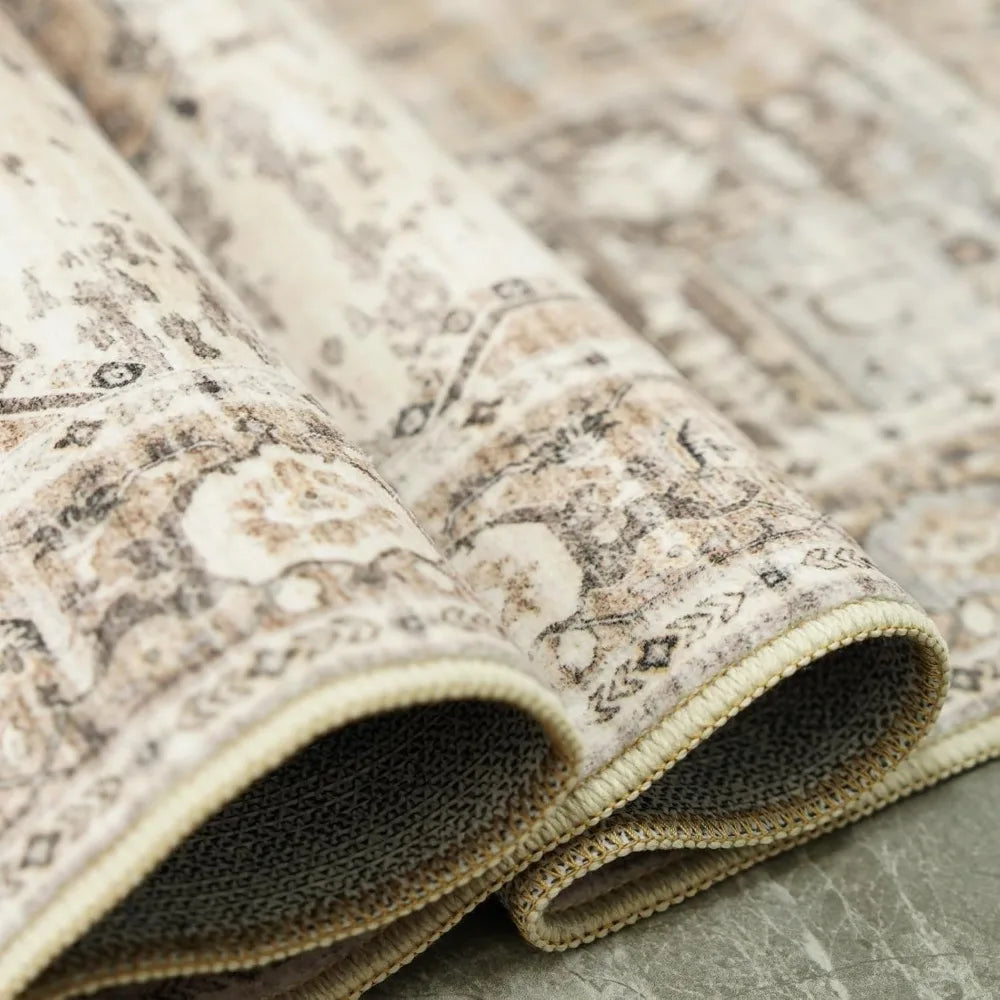 Living Room 10x14 Area Rugs - Washable Lightweight Area Rug Stain Resistant Carpet Vintage Soft Rugs for Bedroom with Non Slip