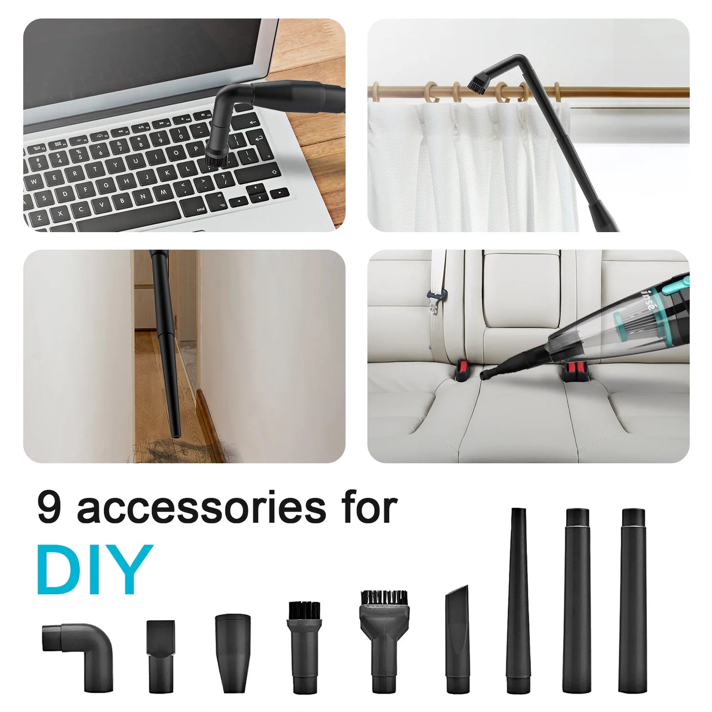 INSE R3S Corded Vacuum Cleaner For Car Cleaning Hard Floor