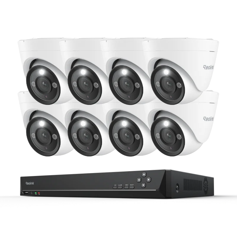 Reolink 16CH NVR Security System with 8Pcs 12MP H.265 IP Security Camera DVR P2P 24/7 Video Recorder Surveillance System Kit