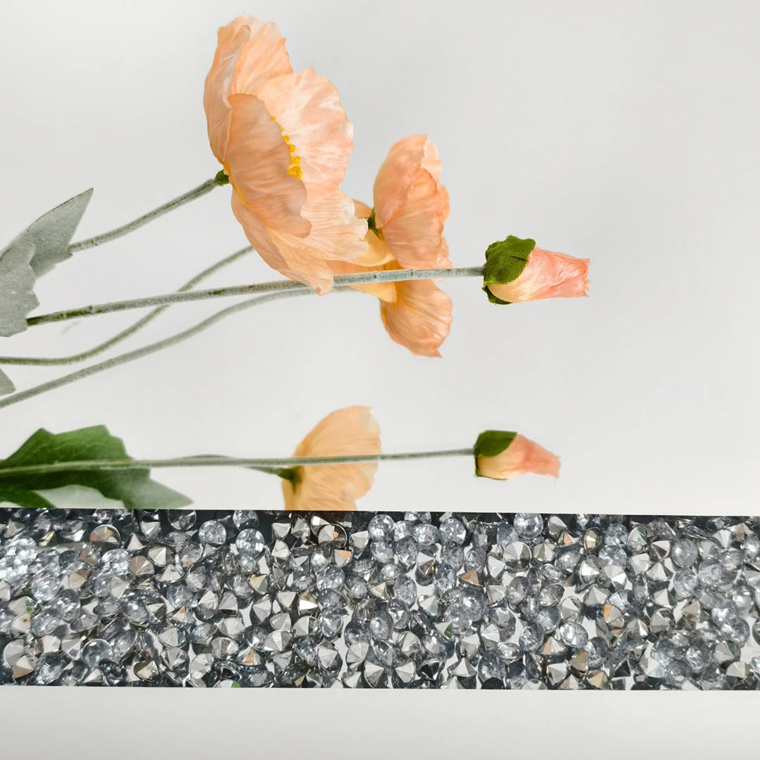 Wisfor Mirrored Diamond Coffee Table Rectangular Living Room