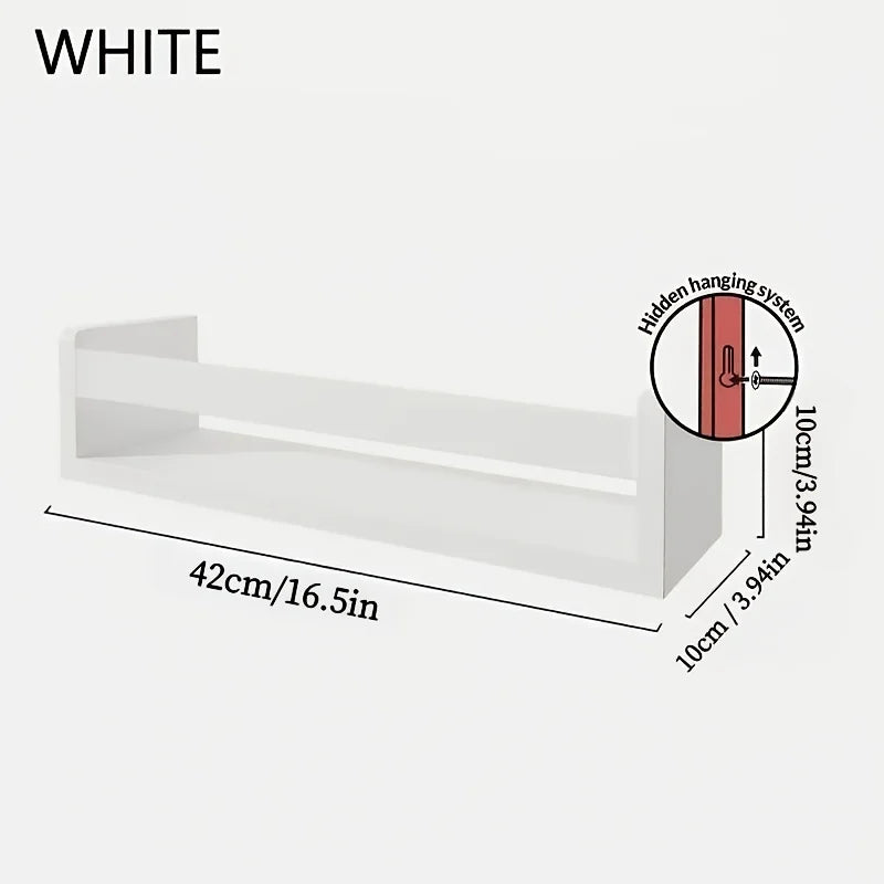 1pcs hold wall mounted partition storage rack, bedroom storage suspended wall shelf, solid wood wall storage and organizing rack