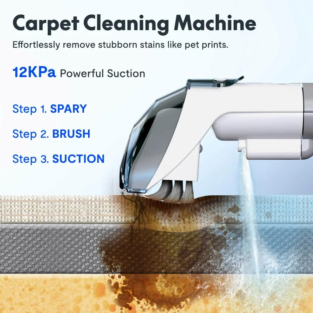 Carpet Cleaner Machine,Upholstery Portable StainRemover, Spot Removr, Perfect for Pet Hair, Carpet, Area Rugs, Car and Coches