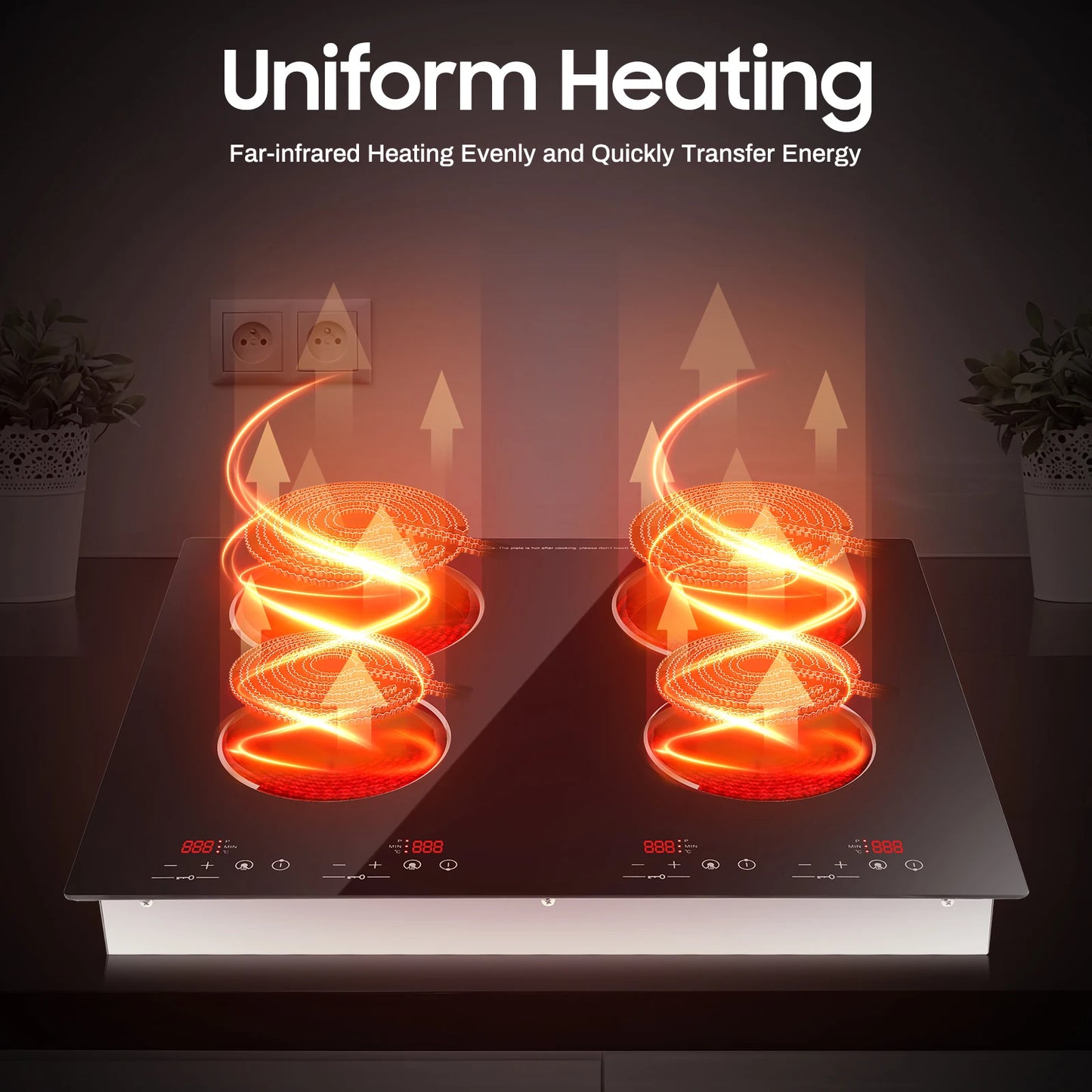 Built In Electric Cooktop With Sensor Touch Control