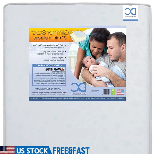XMSJ Mini Portable Baby Crib Mattress Dual Sided Safe Fit