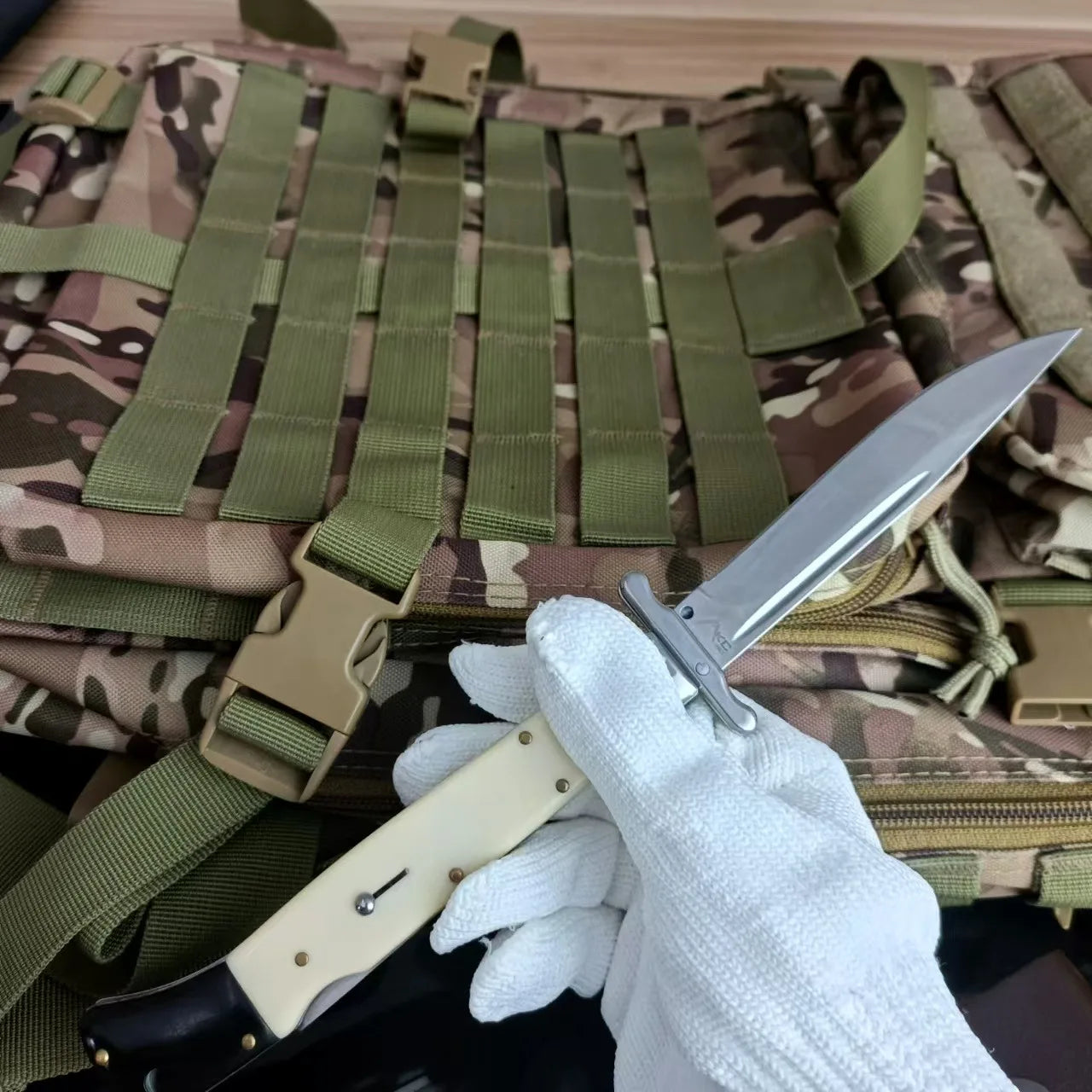 Russian Finka NKVD 440C Steel Blade Utility Survival Camping Hunting Rescue Knife Outdoor Portable Folding Knives EDC Tools