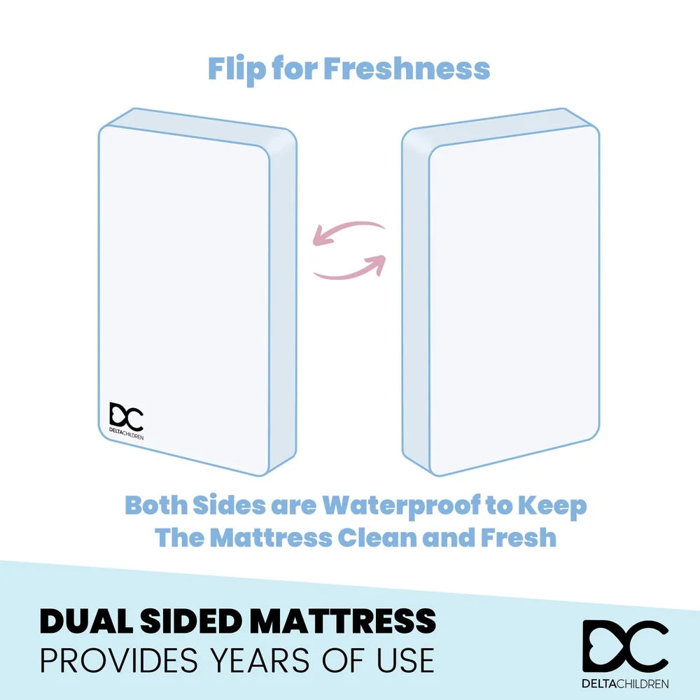 XMSJ Mini Portable Baby Crib Mattress Dual Sided Safe Fit