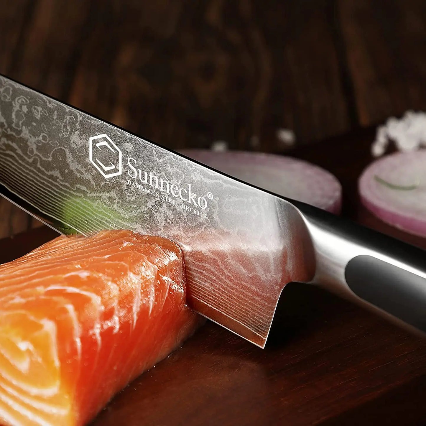 Sunnecko Damascus Chef's Knives 1-7PCS/Set High Carbon VG10 Steel Meat Cutting Knife Ultra Sharp Utility Slicing Kitchen Knife