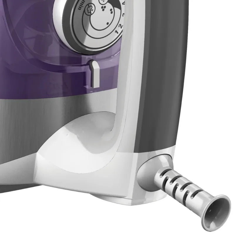 Black+Decker 1500W Professional Steam Iron with Stainless Steel Soleplate and Extra-Long Cord, Self Cleaning, Auto Shut Off