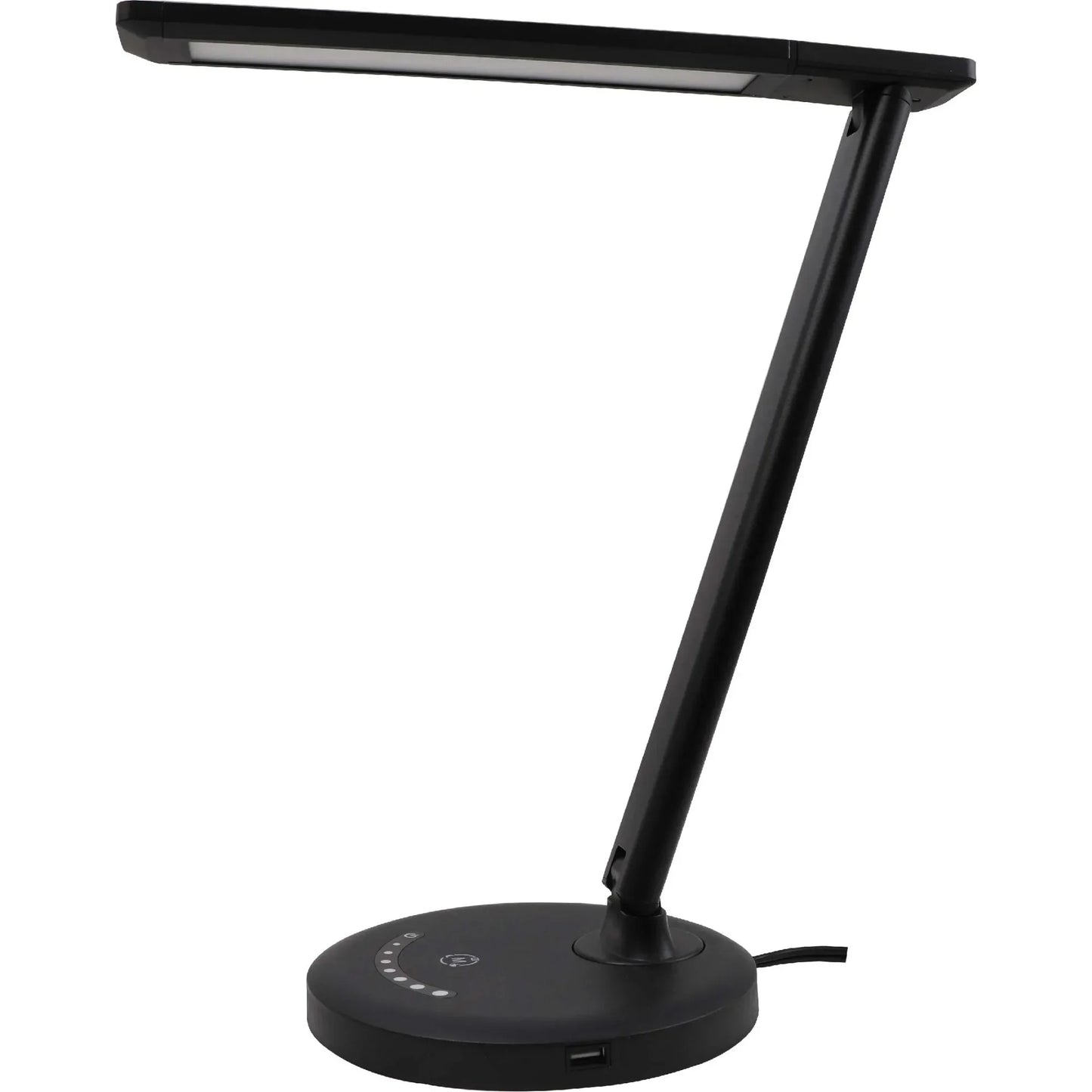 Modern Dimmable LED Desk Lamp with USB Charging Port, Matte Black Finish, for All Ages,Touch Control