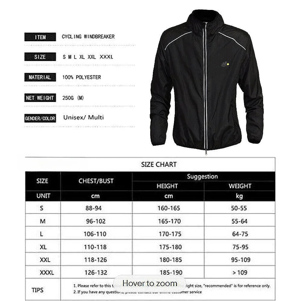 Guangdong Reflective Men's Rain Jacket Waterproof Windproof
